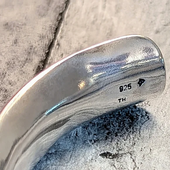 Silpada Retired Hammered Oxidized Sterling .925 Barbed Wire Cuff Bracelet - Picture 7 of 10